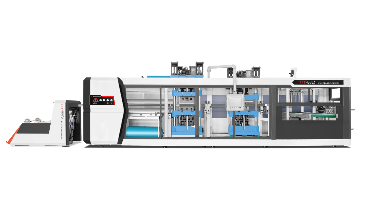 Three-station Plastic Thermoforming Machine
