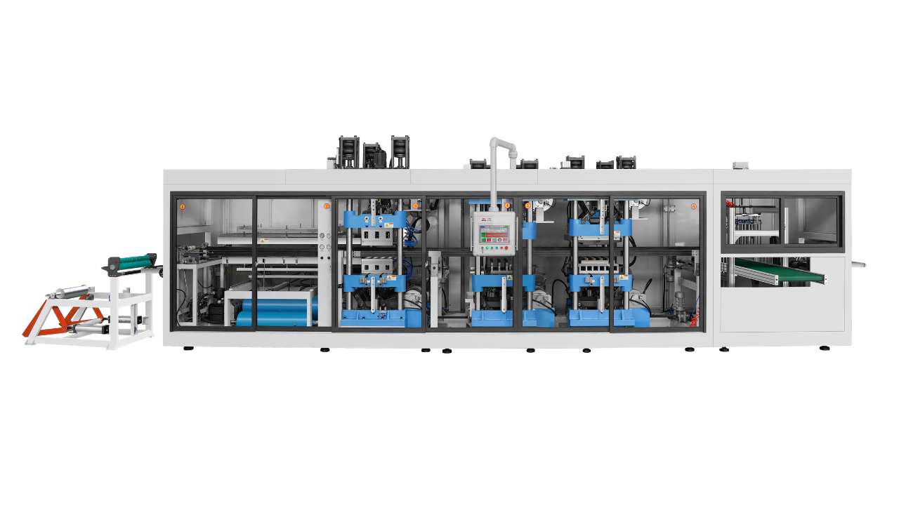 Four-station Plastic Thermoforming Machine